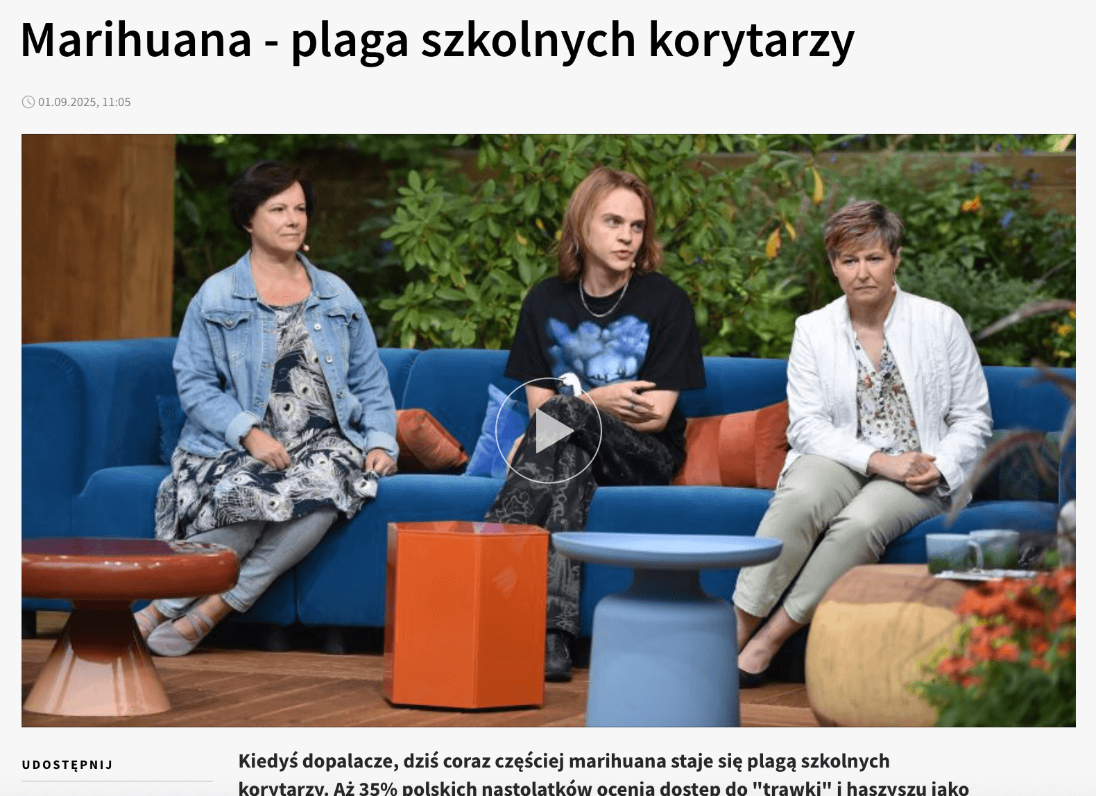 Marihuana - plaga szkolnych korytarzy - Pytanie na Śniadanie