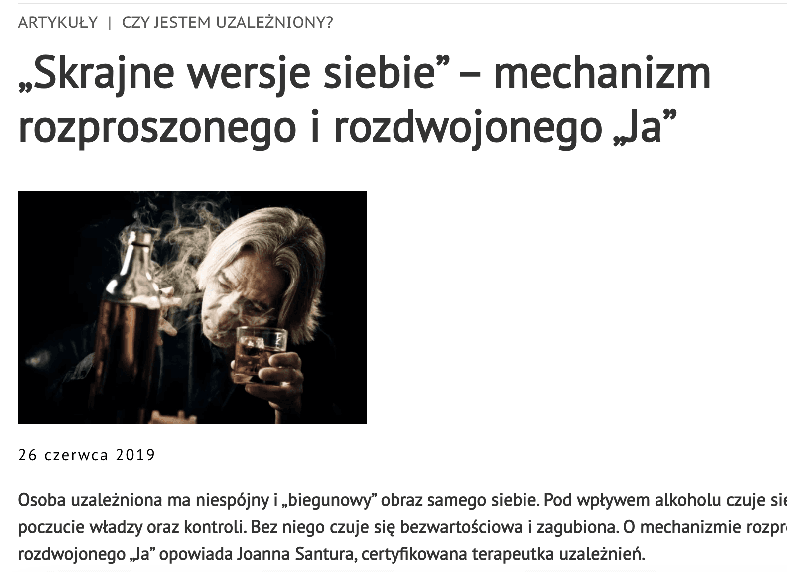 „Skrajne wersje siebie” – mechanizm rozproszonego i rozdwojonego „Ja”